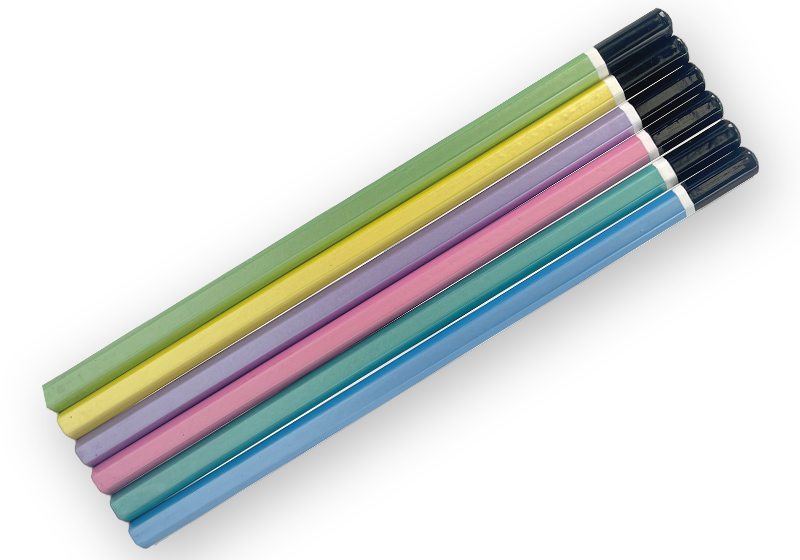 高级六色珠光沾头铅笔漆